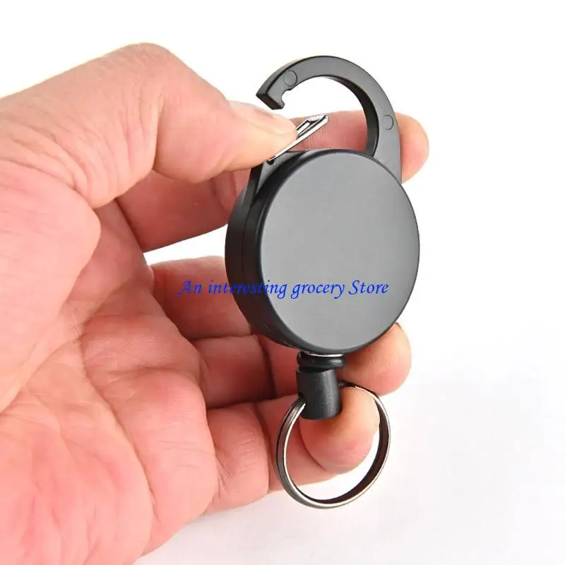 652D Retractable Badge Reel with Carabiner Retractable Keychain Badge Holder Whistles Holder for Adult Car for Key Door fo