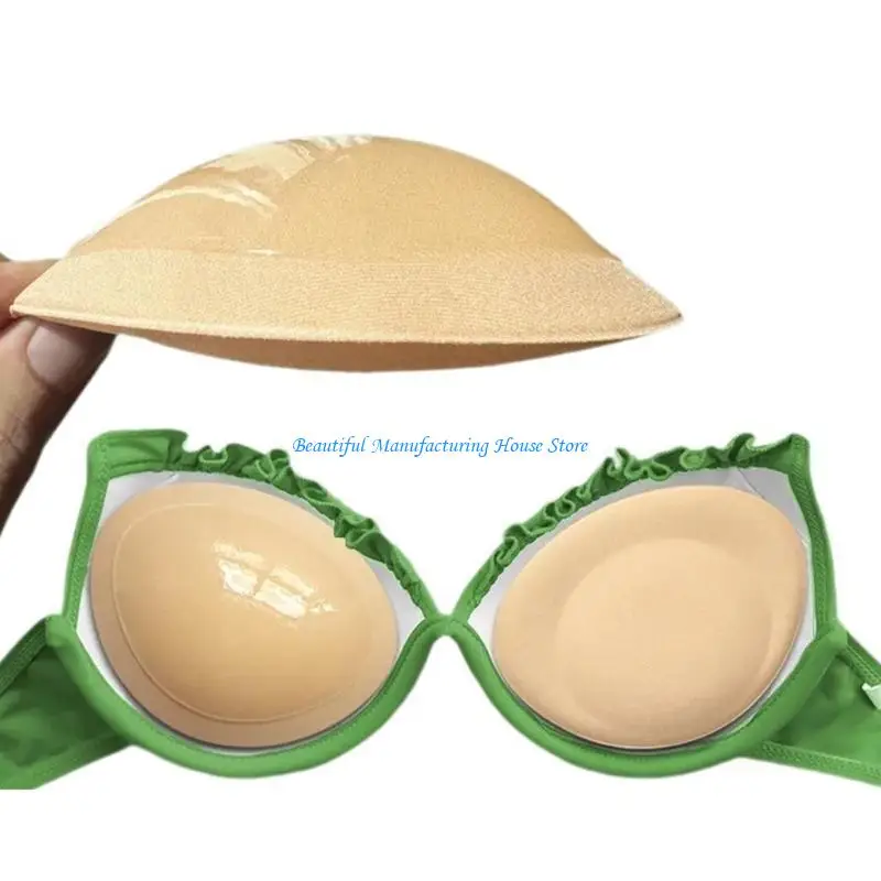 E56A Adhesive Boob Pads Bras Pad Double Sided Sticky Bras Inserts Breathable Silicone Push Up Breast Pad for Swimsuit