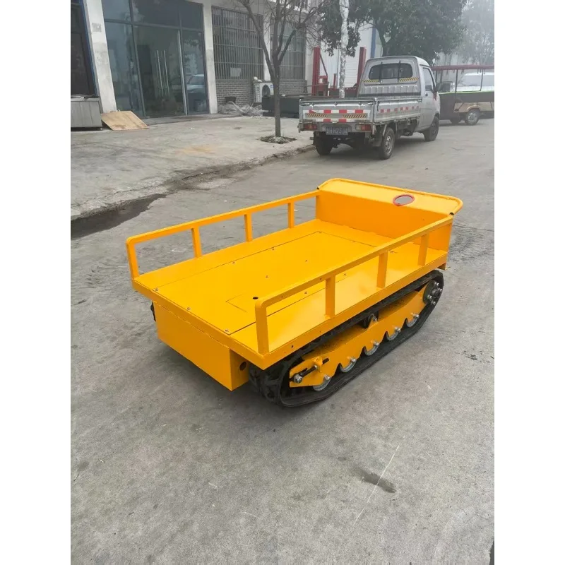 Yugong 500kg Electric Remote Control Tracked Platform Cart Rubber Track Flatbed Transporter for Orchard Mountain Farm