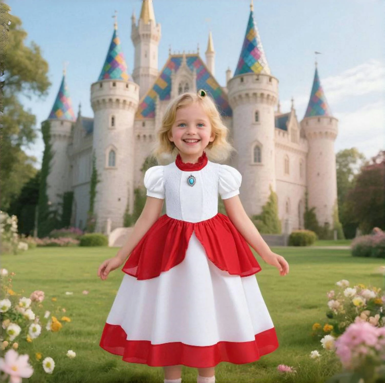 

Peach Princess Chiffon Lace Girls Cosplay Dress 2025 Children's Party Dresses Carnival Birthday Performance Costumes For 2-10Y