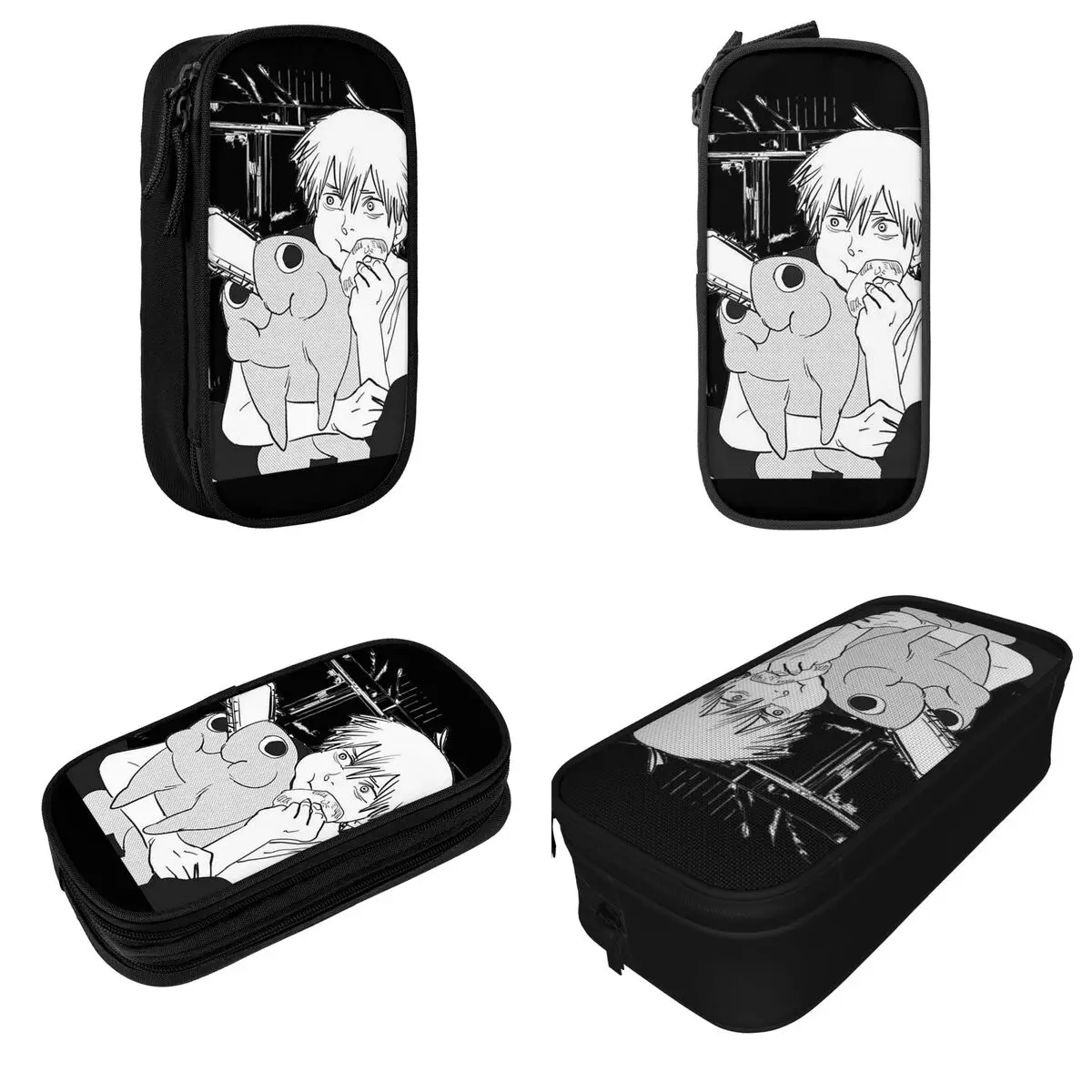 Imagem -02 - Motosserra Homem Denji e Poder Lápis Cases Aki Hayakawa Pochita Anime Lápis Pouch Pen Box Grande Armazenamento Bolsas Zipper Papelaria