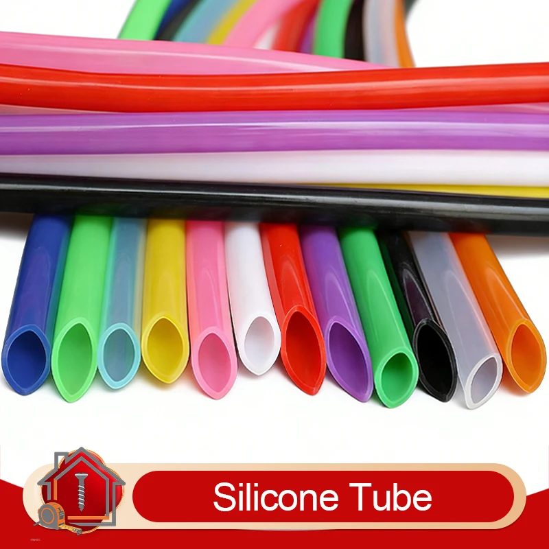 5m Food Grade Silicone Tube Colorful Flexible Rubber Hose 0.5 1 2 3 4 5 6 7 8 9 10mm ID Water Pipe for Drink Coffee Homebrew