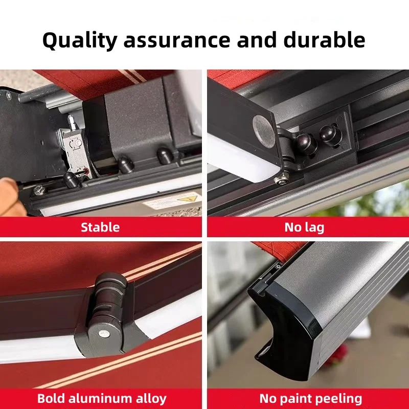 Automatic Awning Outdoor Cassette Foldable Awning Sun Shades Outdoor Retractable Awning Garden Buildings