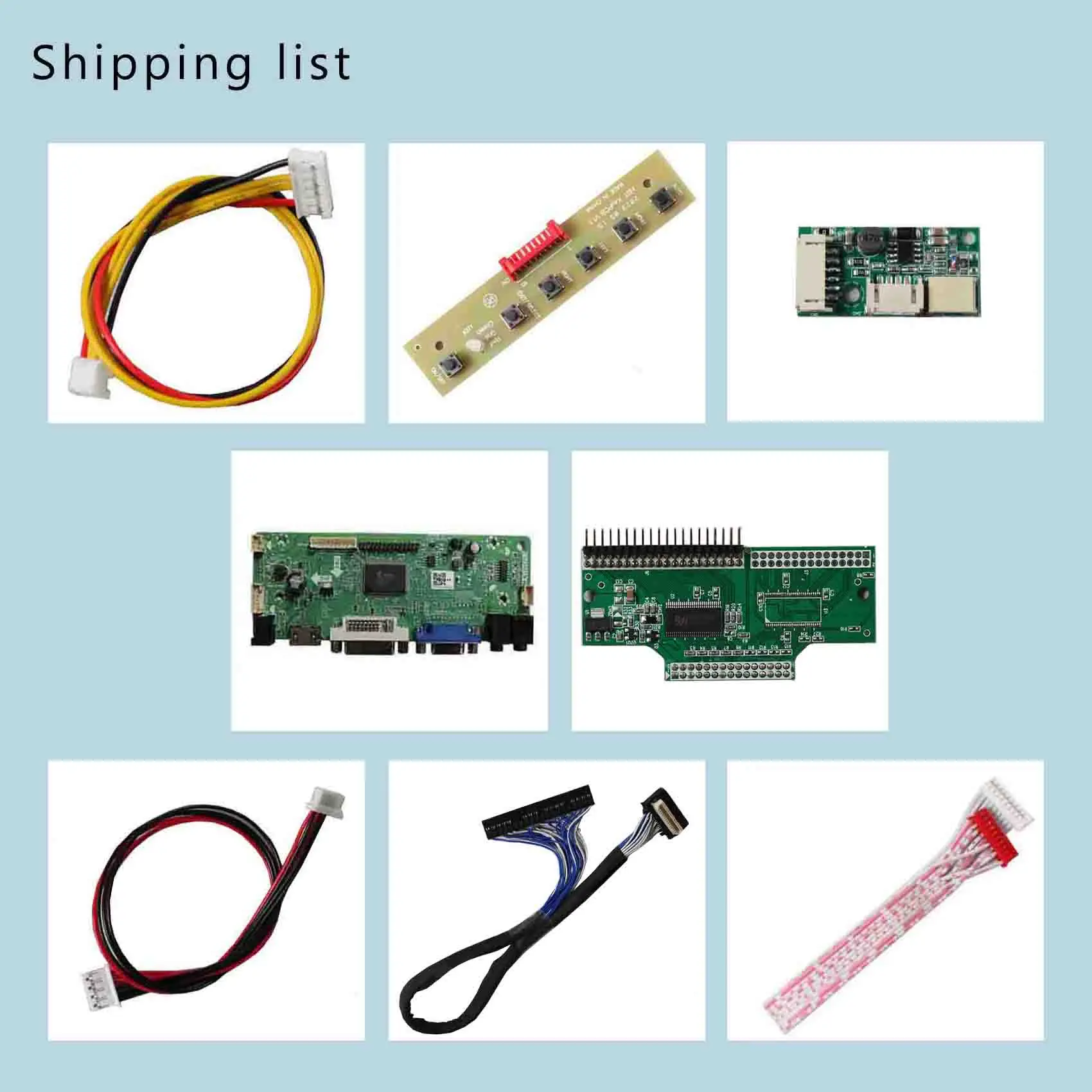 Pcb Board Circuit Universal Lvds Controller Board Vga Input Lcd Driver Board For 2Ccfl 75Pin Ttl 15'' 1024X768 M150Xn05 V6 Panel