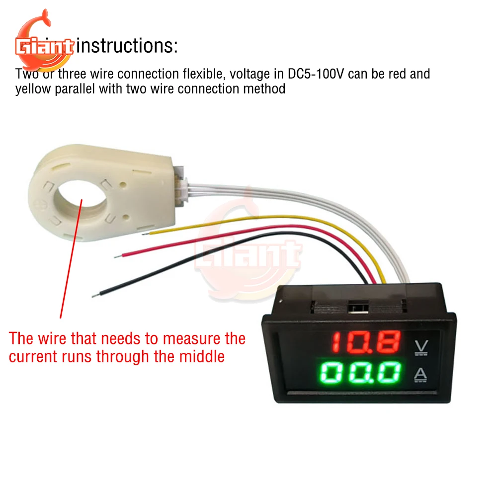 DC 0-300V Digital Hall Ammeter Voltmeter Lithium Battery Capacity Tester Monitor Current Voltage Power Meter 50A 100A 200A 400A