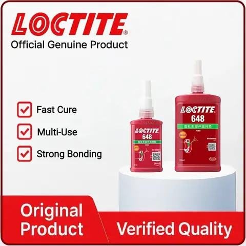 Loctite 648 High Strength Retaining Adhesive for 50ml & 250ml, Fast Cure, Thread Locking & Sealing, Industrial Adhesive