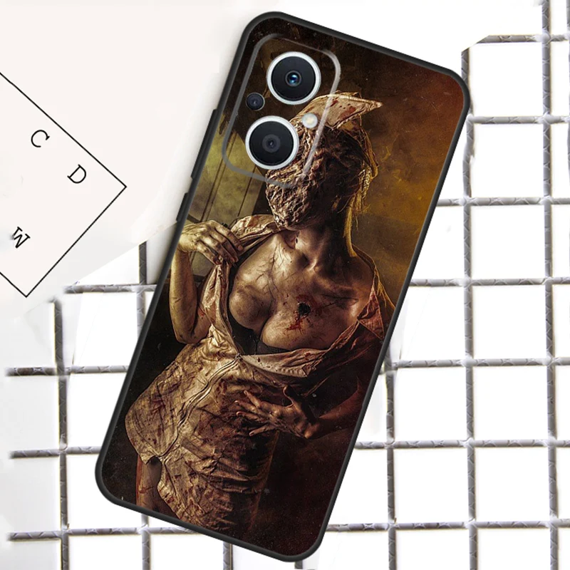 Silent Hill Enfermeira Para OPPO Reno 14F 13F 12F 11F 10 11 12 13 14 Pro 7 8 Lite 8T OPPO Find X6 X5 X8 Pro Case
