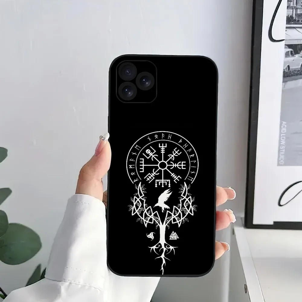 V-Viking V-Vegvisir Logo Phone Case For iPhone 15 14 13 12 11 8 Mini Xr Xs X Xsmax Pro Max Plus Shell