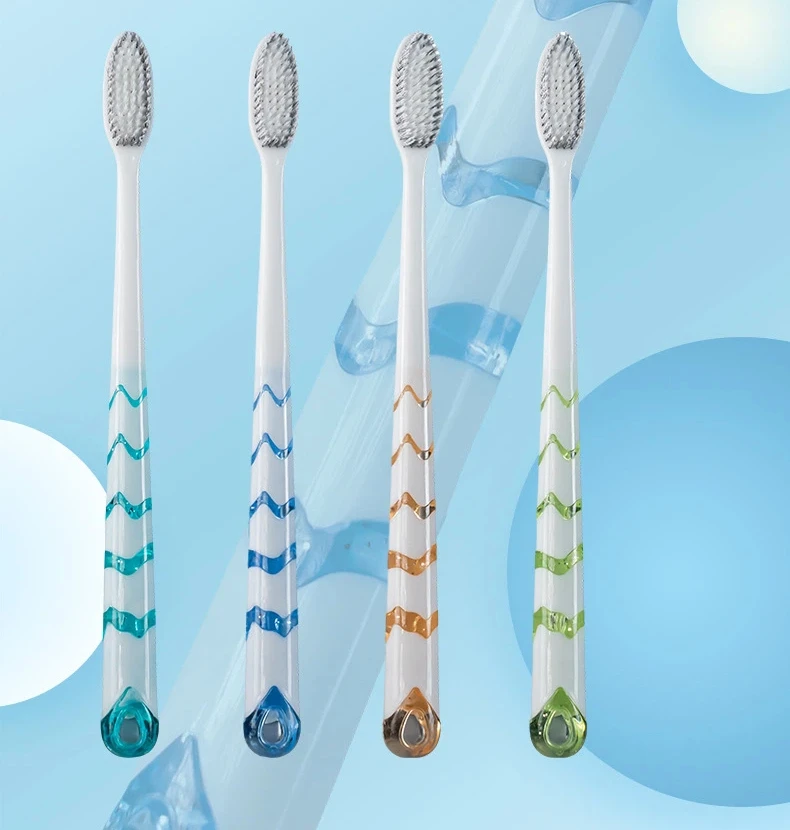 Advanced adult soft bristle toothbrush spiral ultra-dense filament mouth guard individually packaged toothbrush