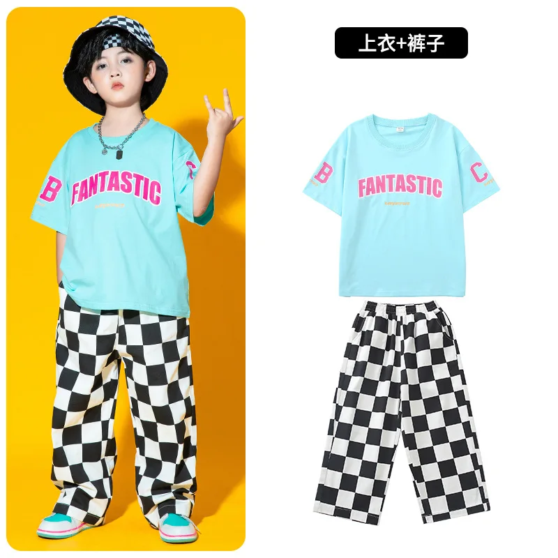 Girls Boys Hiphop Party Stage outfits Hip Hop Costumes for Children Jazz Competition Ballroom Dance Clothes Dancewear Perform