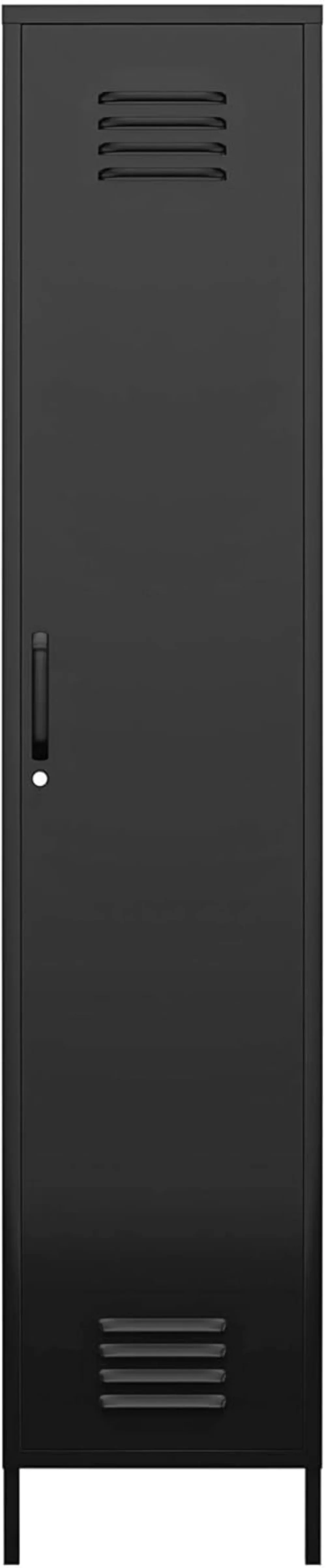 

Shadwick 1 Door Tall Single Metal Locker Style Storage Cabinet, Black