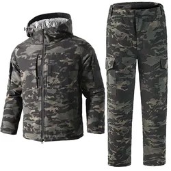 Ropa táctica caza invierno hombre impermeable camuflaje resistente