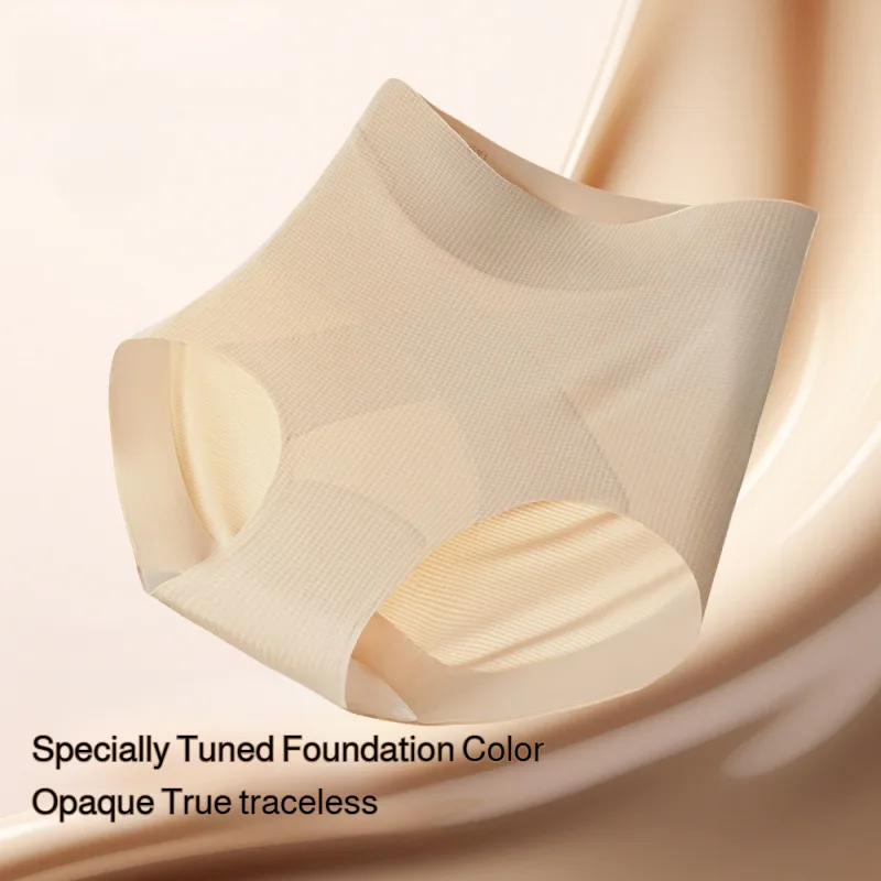 ชุดชั้นในสตรีเนื้อนุ่มระบายอากาศได้ดี ทรงกระชับเอวสูง ผ้าไหมน้ำแข็ง 10A ต้านเชื้อแบคทีเรีย บริเวณเป้าผ้าไหม เหมาะสำหรับสวมใส่ทุกวัน/นอนหลับ