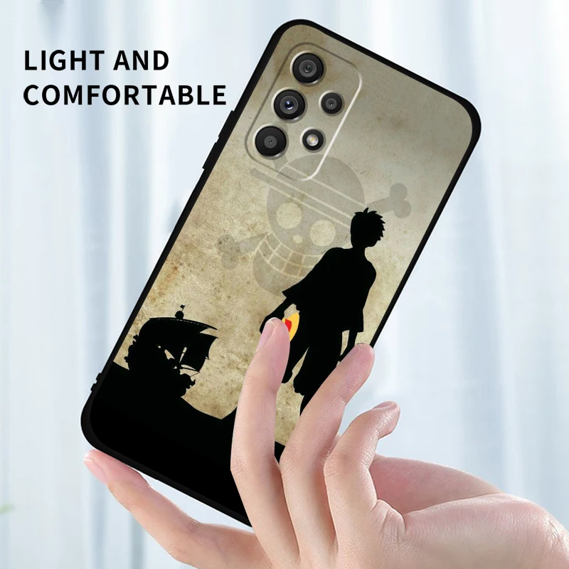 One Piece Animation Cartoon For Samsung Note 20 10 Ultra Plus A31 A14 A12 A70 A34 A25 A04 A05 A15 A24 5G Black Cover Phone Case