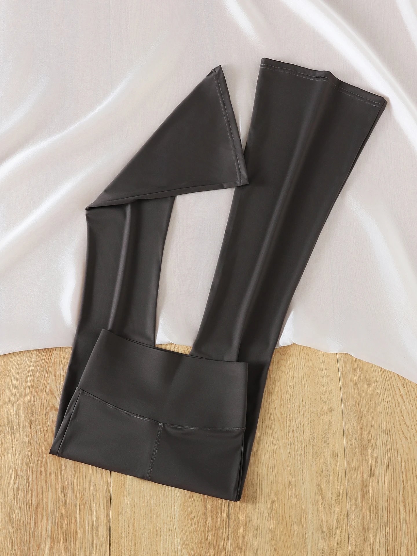 

La Chapelle Брюки для йоги с высокой талией для похудения, тонкие брюки, похожие на кожу, узкие брюки с базовым слоем, повседневные брюки из нейлона и спандекса до щиколотки