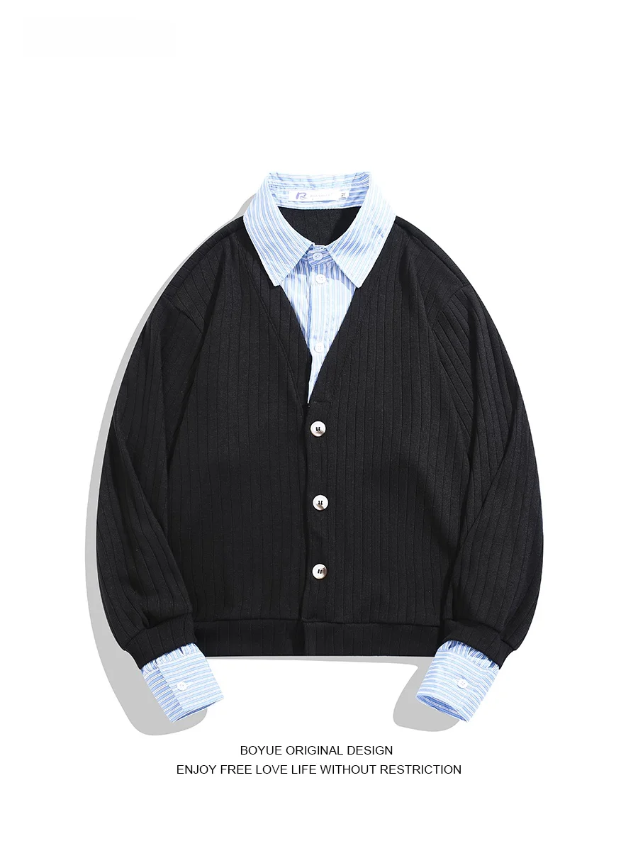 

Свитер Boyue в корейском стиле, повседневный, для работы, вязаный топ для мужчин и женщин, из полиэстера и спандекса, зимний, длинный рукав