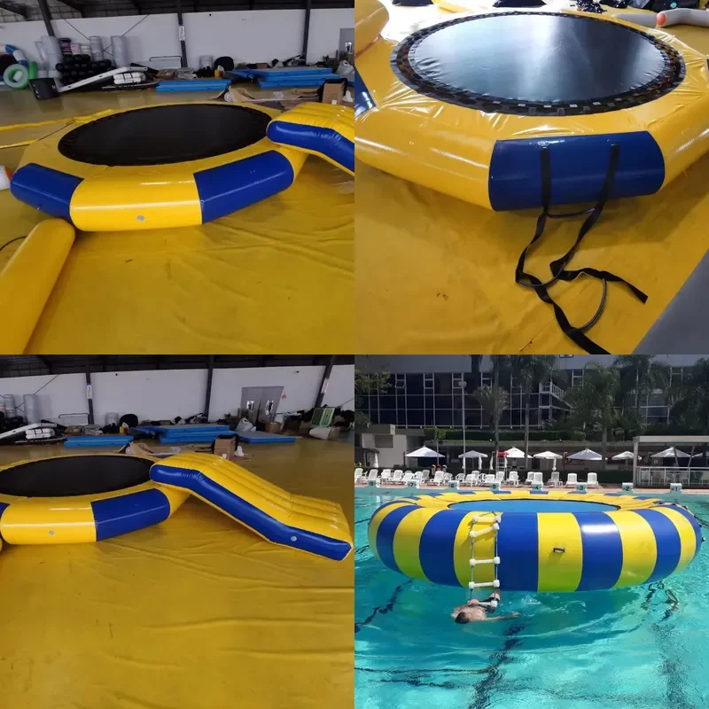 Inflatable Water Trampoline Floating Bouncer Sea-Floating Platform Parent-Child Water Toy Scenic-Area Water Amusement
