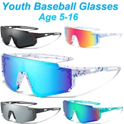 Age 5-16 Youth Baseball Sunglasses Sport Kids Teen Cycling Glasses Children Outdoor Mtb Bike Teenager Goggles Boys Girls Eyewear