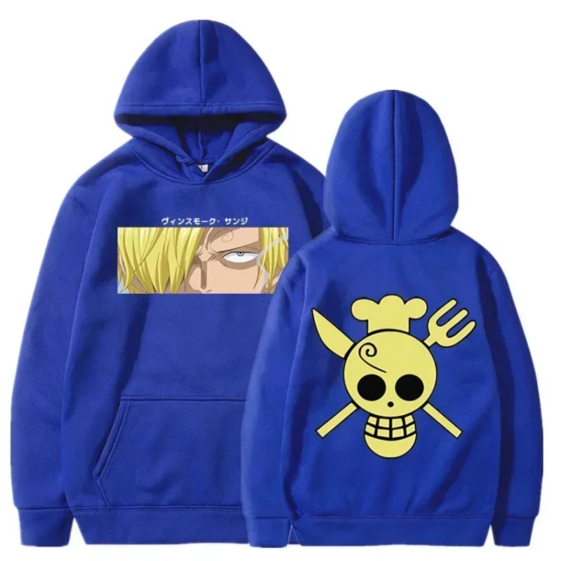 Sweats à capuche College Anime japonais, sweat à capuche Sanji Heren Dames, Harajuku Ontmoette Lange Mouwen, pulls décontractés respirants crânes