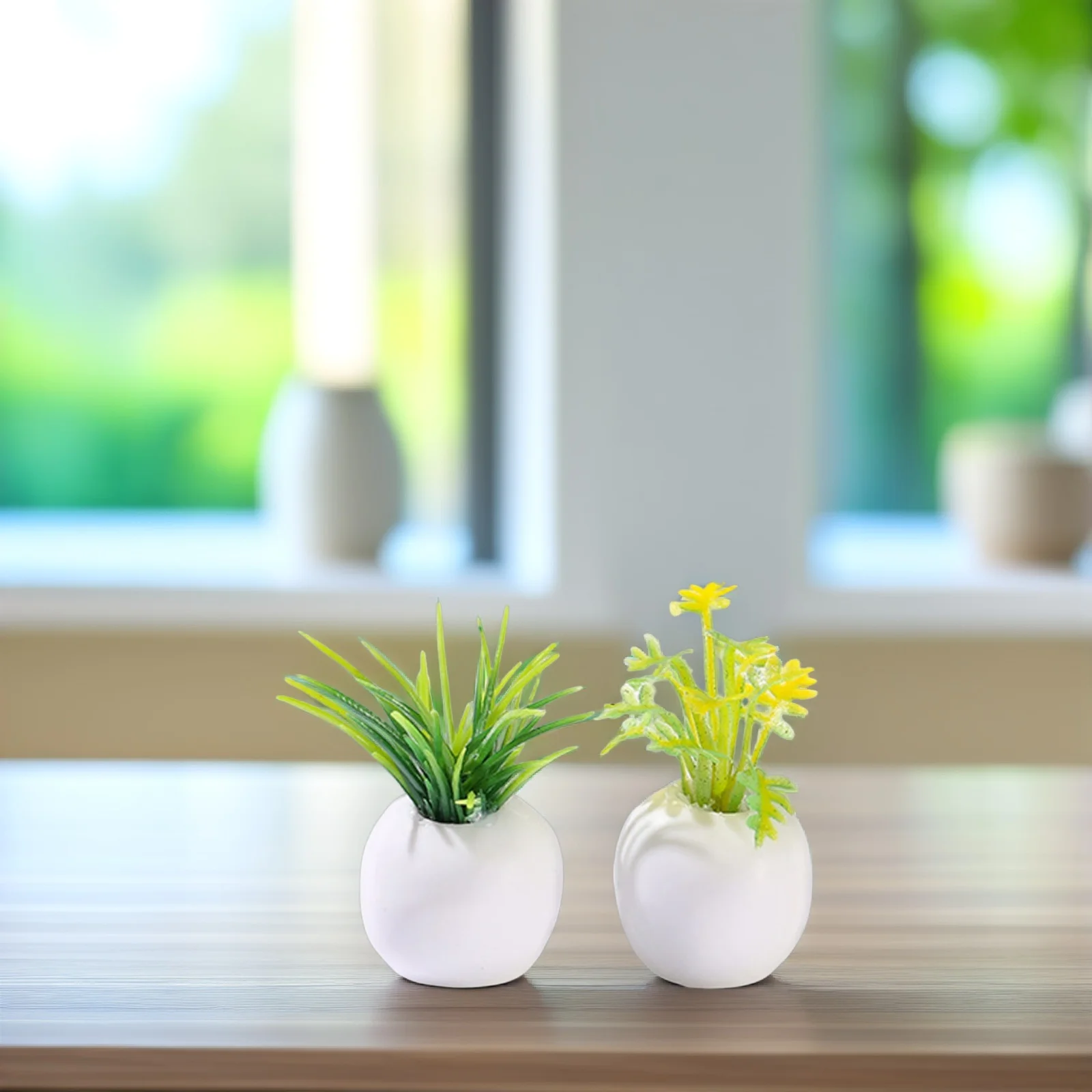 

4pcs Miniature Potted Plant Succulent Bonsai For House Decor Mini Home Garden Landscape Ornament Artificial Plants Adorn