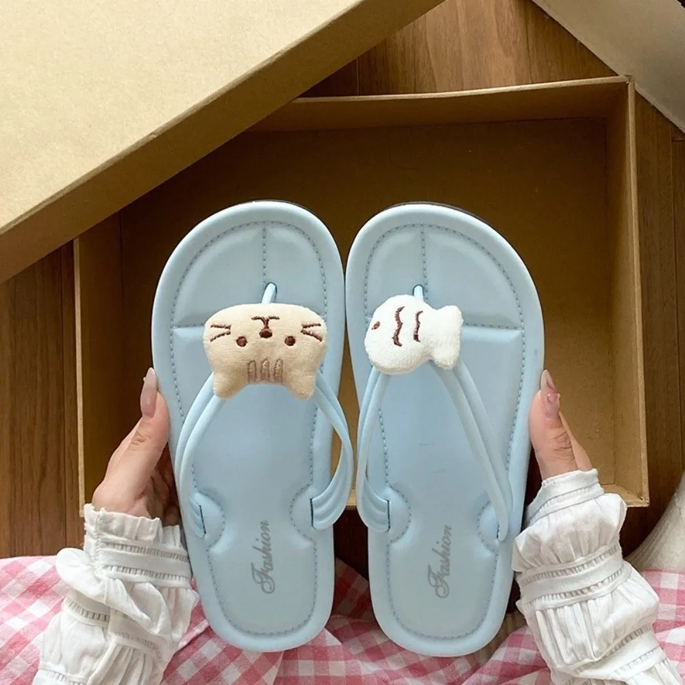 الكرتون الحيوان القط الأسماك الوجه يتخبط المضادة للانزلاق لينة أسفل بحر الوجه يتخبط الشارع الشهير كليب تو لباس خارجي النعال الصيف #4