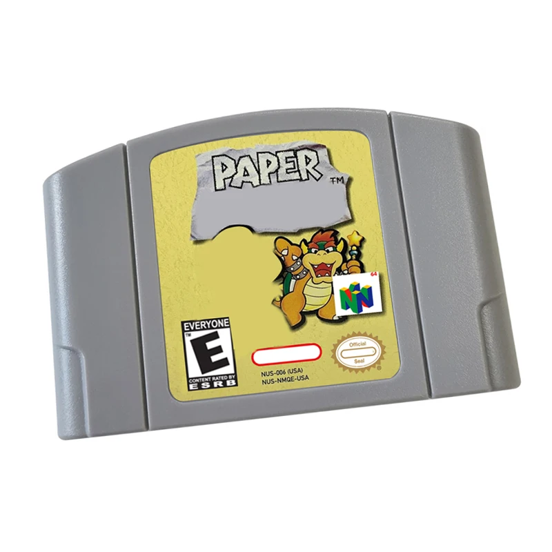 N64 Game Card Cartridge Console US Version -Paper Mar