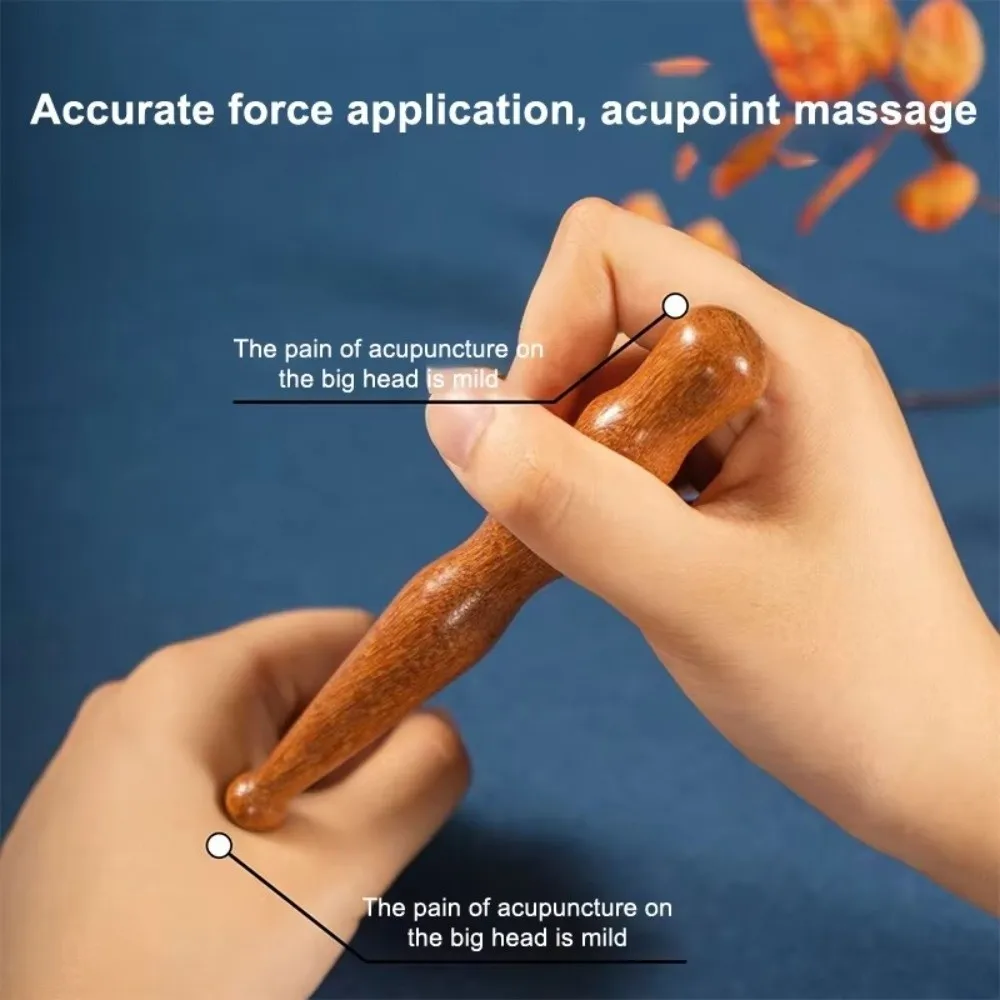 Natural Sandalwood Wood Massage Stick Wooden Deep Tissue Acupoint Massage Tool Acupoint Meridian Foot Massage Stick Body Massage
