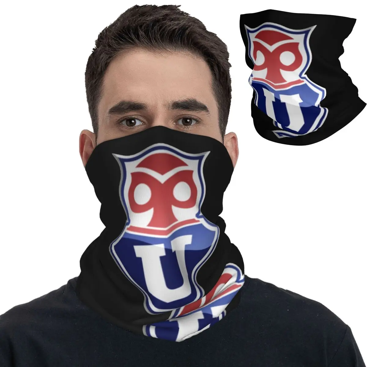 

Universidad De Chile From Chile Bandana Neck Cover Printed Santiago Face Scarf Warm Balaclava Hiking for Men Women Adult Winter