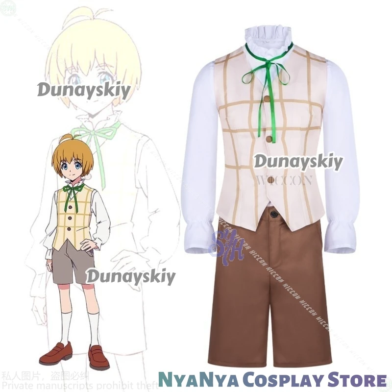 Makoto Kuonji ssiConew Anime Stume Kawaii DK Chaleco a cuadros gótico Corbata verde Pantalones cortos grises DK Uniforme escolar Halloween Navidad