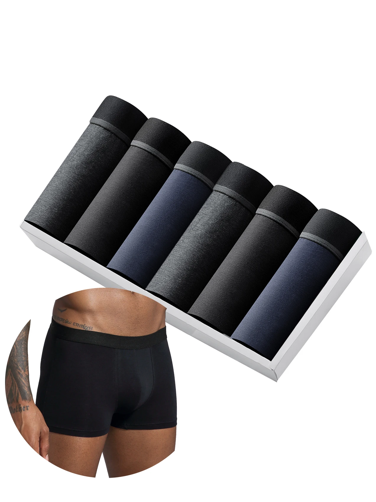 6pcs pack Boxer Shorts Men Underwear Cotton Breathable Panties Male Underpants for Men Sexy Homme Boxershorts Box Gay Slips