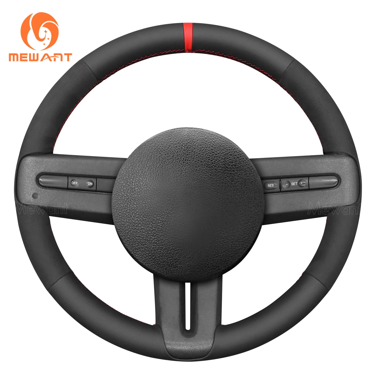 

MEWANT Black suede Car Steering Wheel Cover for Ford Mustang 2005-2012