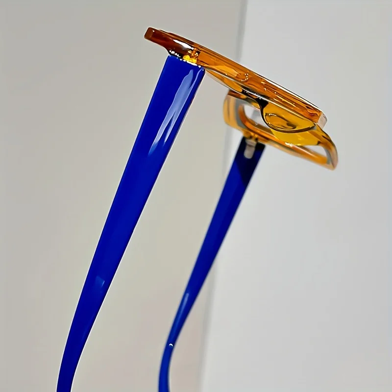 نظارات قراءة كلاسيكية كبيرة الحجم على شكل عين القطة مع إطار هندسي، تكبير 1.0 ~ 4.0، عدسة شفافة للكمبيوتر الشخصي #6