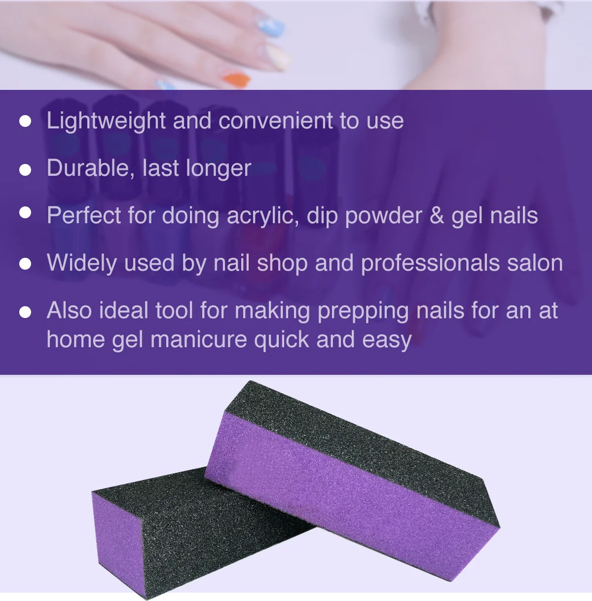 Wholesale 100Pcs Manicure Tool Nail Sanding Buffers Polishing Artifact