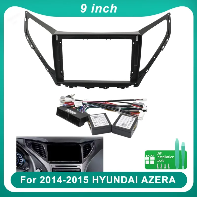 

9 Inch Car Radio Fascia Frame For 2014-2015 Hyundai Azera Android Stereo Dashboard Panel GPS Navigation Trim Kit