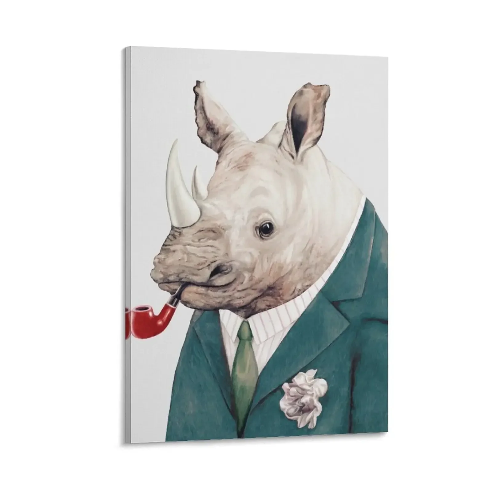 

Rhinoceros Green Canvas Painting photos for living room pictures for wall room decorations for men