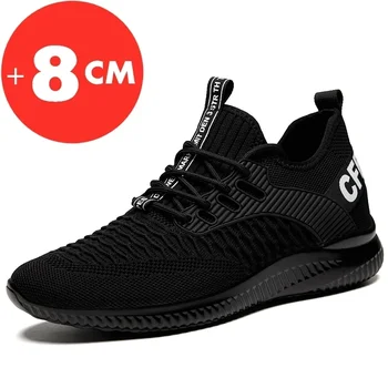 New 2024 Sneakers Man Elevator Shoes Height Increase Shoes for Men Insoles 8CM Sports Heightening Shoes Tall Shoes 39-43