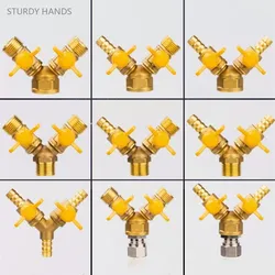 Y Type Three-way Valve Gas Hose Natural Gas Pipe Pagoda Head Cannula Water Oil Air Connector Ball Valve Kitchen Accessories