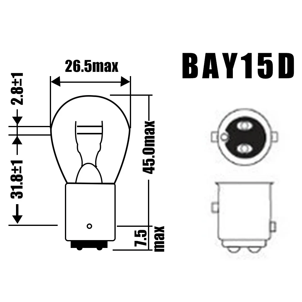 10PCS 1157 LED Halogen Replacement Bulbs, OEM Standard Dual Filament for Brake Turn Tail Parking Reverse Lights