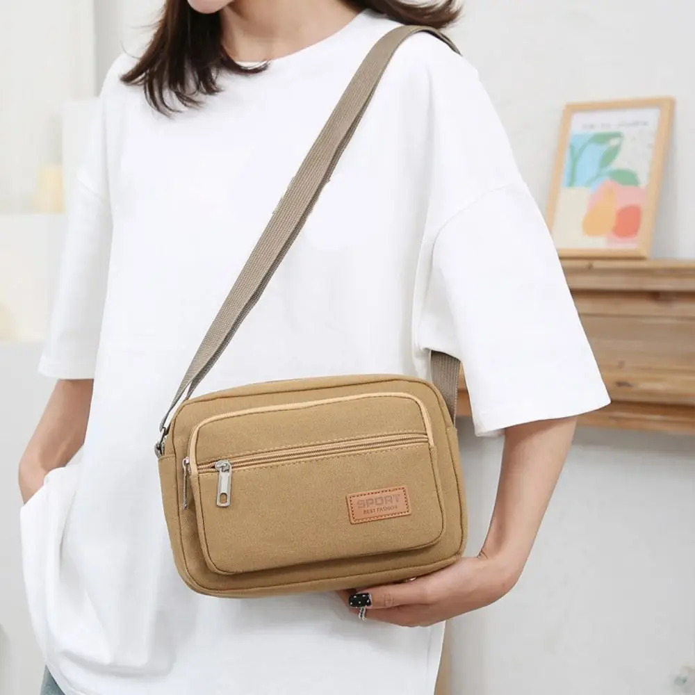 

Nylon Canvas Crossbody Bag New Fashion Men Small Square Bag Cashier Bag Ground Stall Bag Single Shoulder Bag