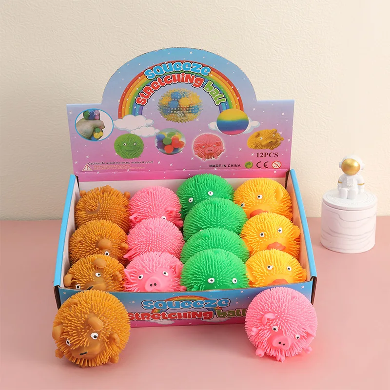 Animal creativo, bola sensorial esponjosa brillante, pellizco para apretar, juguete para aliviar el estrés para niños, Animal blando, juguete para regalo antiansiedad