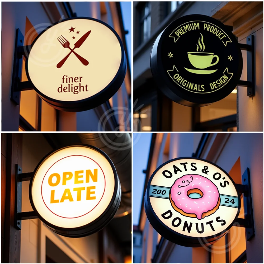 شعار Led مخصص علامة المنزل علامات الضوء لافتات الأعمال الاكريليك رسائل مشرقة مضيئة جدار تصميم شخصي صندوق معدني في الهواء الطلق