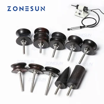 ZONESUN Leather Edge Polisher Leather Polishing Machine Ebony Wood Edge Polishing Slicker Leather Tip Side Border Polisher