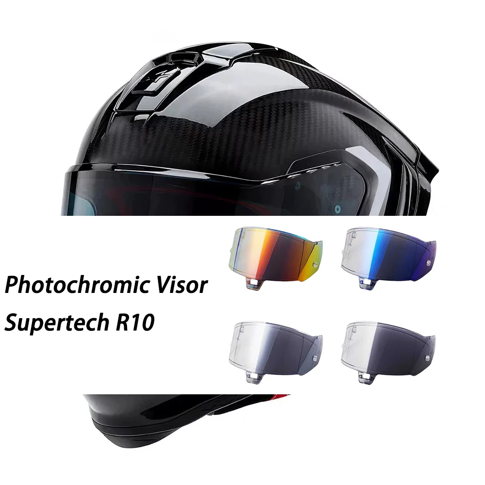 Helmet Photochromic visor Fit for Alpinestars Supertech R10 helmet Replacement shield Glasses Goggles Screen Helmet Accessories