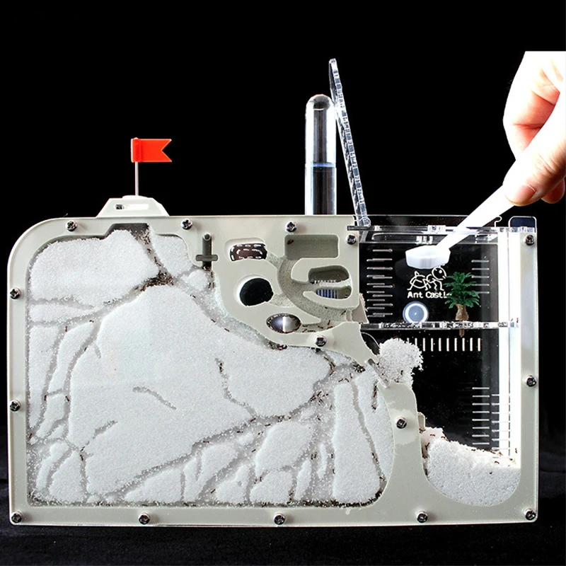 

Fun Insect Ant Castle, with Sand Ant Nest, Children's Education Biological Art Ant Farm Underground Ecological Castle Insect Box