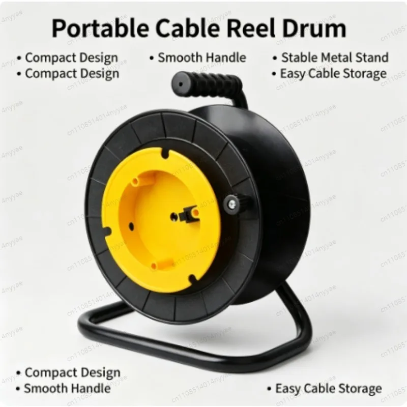 Manual Cable Winding Reel Optical Mobile Fiber Power Signal Line Small Empty Disk Plastic Light Strip Receive Put Winder