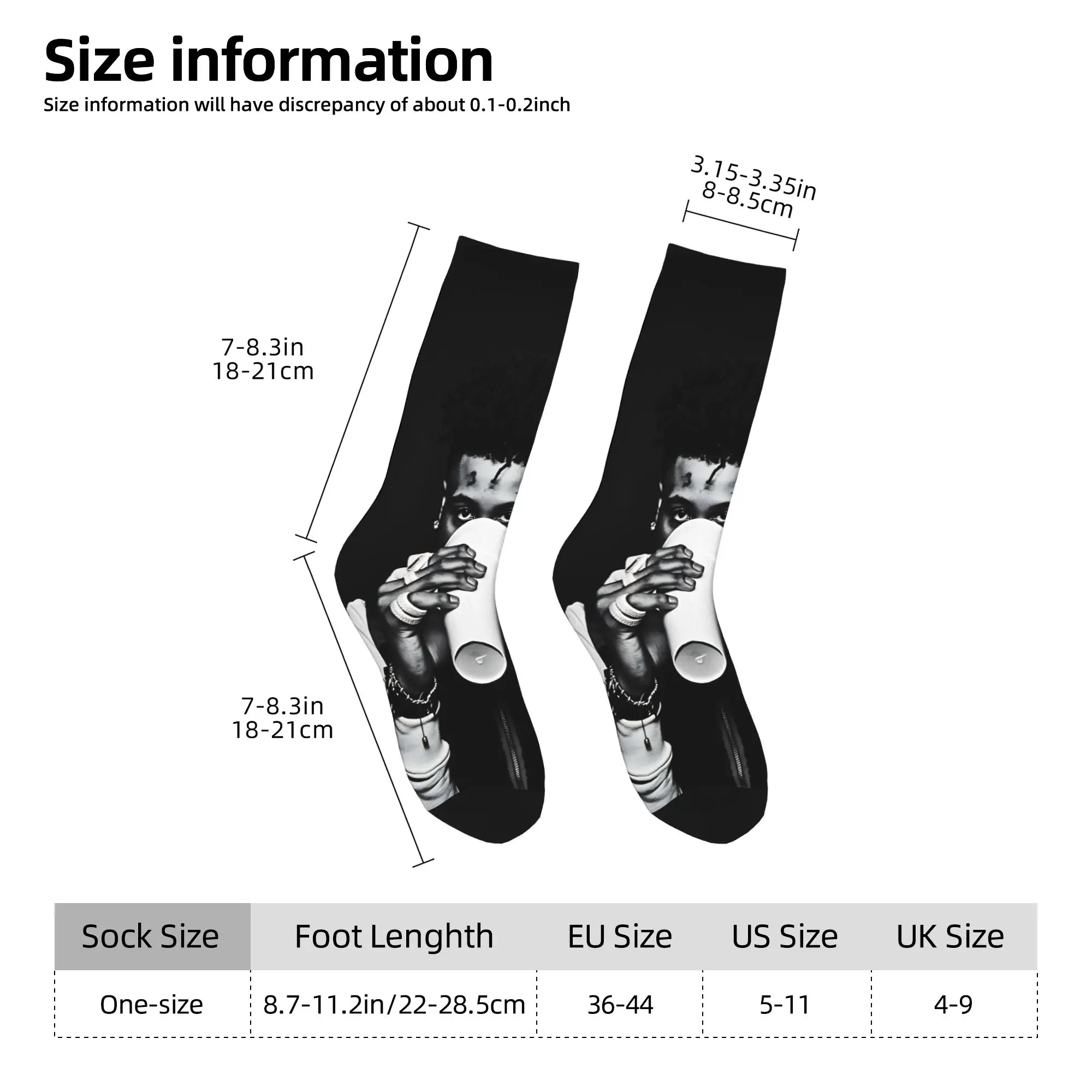 مغني الراب الصبي الصغير أبدا كسر مرة أخرى جولة ماسا 2025 طباعة الجوارب المضادة للانزلاق جوارب الرجال الجوارب الناعمة الدافئة الشتاء الجوارب