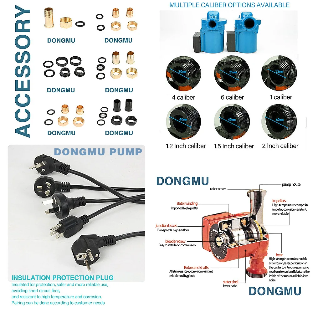 RS32-4 المنزلية 220 فولت الماء الساخن والبارد ثلاث سرعات تنظيم السرعة تعميم المضخة المعلبة #4