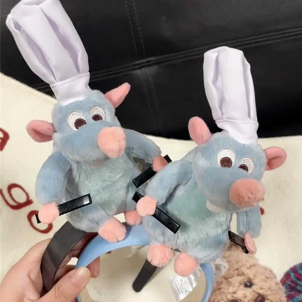 

Ratatouille Hairband Hairpin Plush Doll Decor Disney Handmade Headband French Animation Food Story Surrounding Kids Gifts