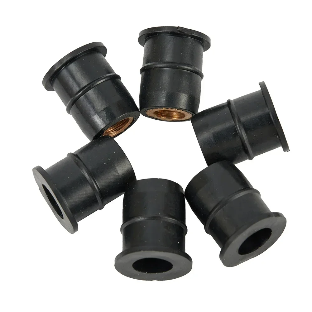 10PCS  Windshield Rubber Rivet Nut With Accessories Rubber Nuts M6 Neoprene Nuts Damper Panel Fixing 6mm