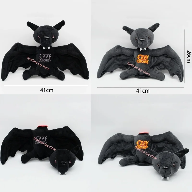 

Disney Amine Ozzy Osbournes Bat Plush Black Grey Bat Plush Cute Bat Head Detachable Magnetic Doll With Spread Wings For Kid Gift